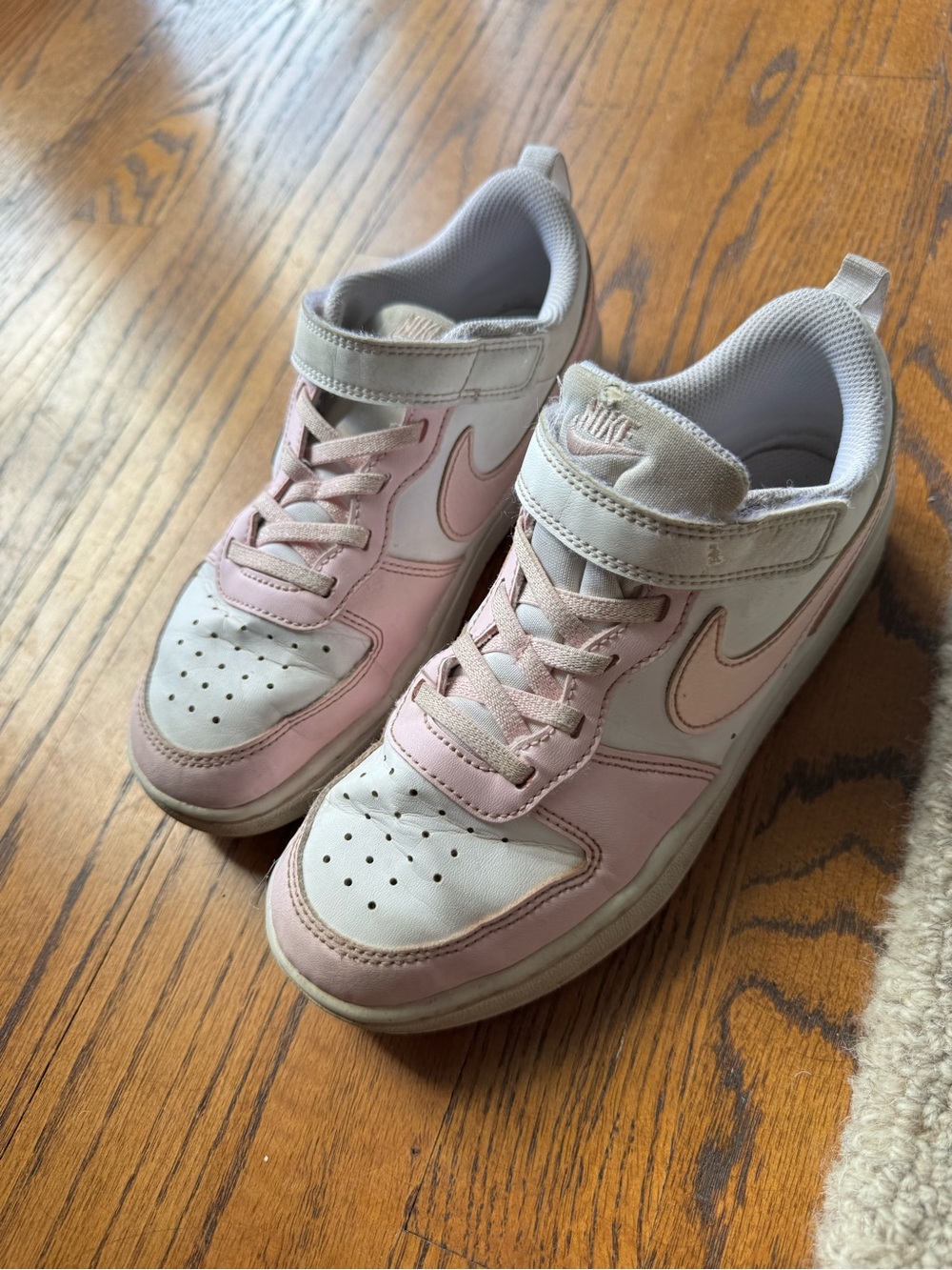 Nike Kids' Pink and White Low-Top Sneakers